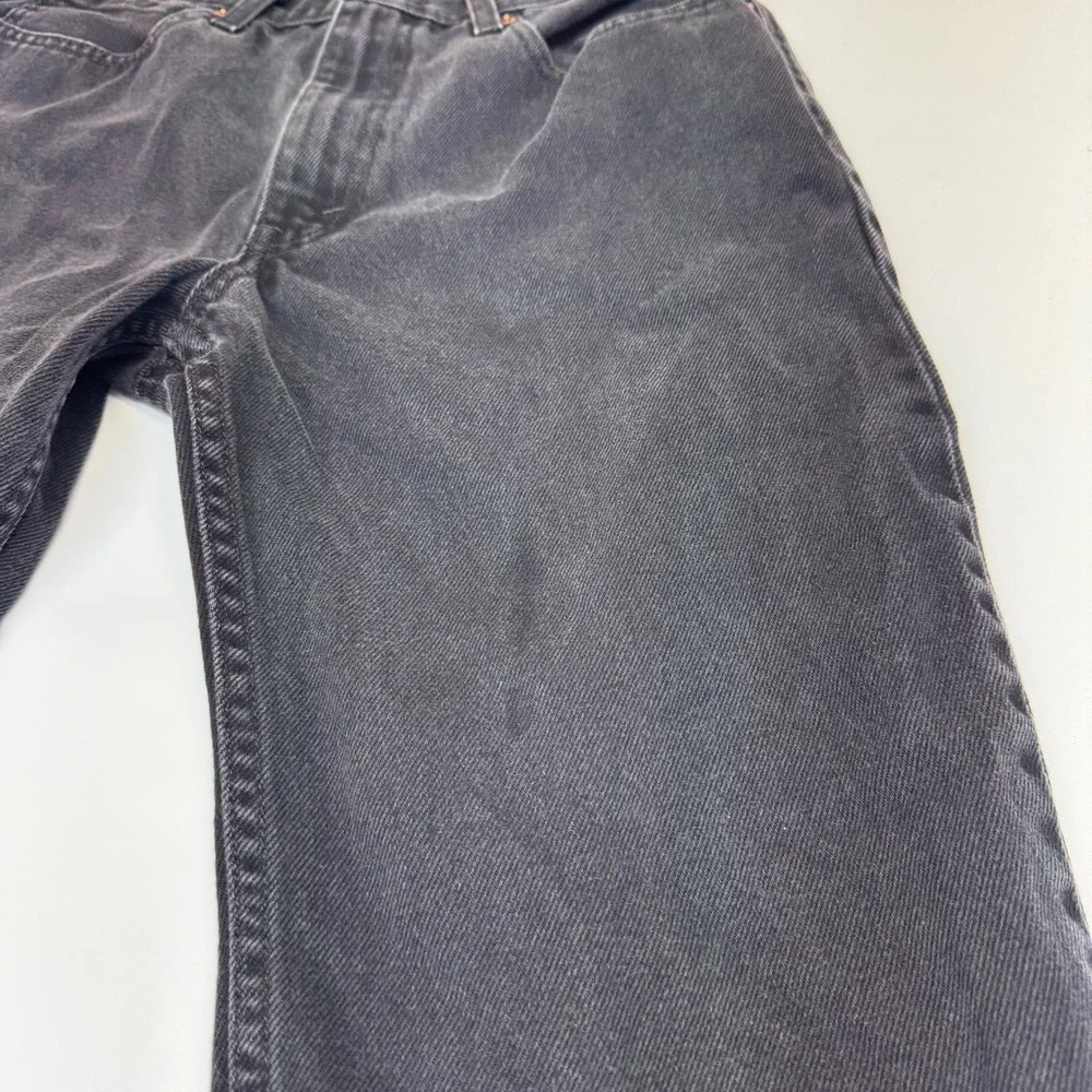 Levi Jeans Mens W33 L32 Black 550 Relaxed Fit Straight Leg Denim